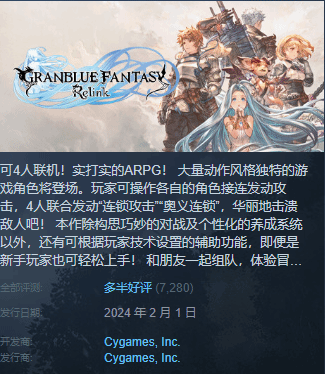 《碧蓝幻想Relink》Steam玩家峰值突破十万！好评率持续上涨(碧蓝幻想relink什么时候出)